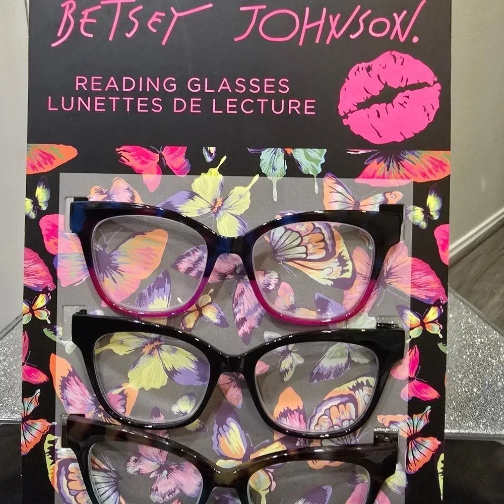 Betsey Johnson 3-PK Round Frame‎ Reading Glasses